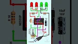 Adjustable flasher circuit  flip flop led flasher  dual channel led flasher  NE555 ic diy [upl. by Edrahc]