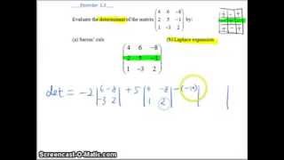 Determinant by Laplace Expansion an example [upl. by Einahpit]