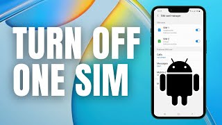 How to Disable One Sim in Dual Sim Phone Android [upl. by Nennarb]