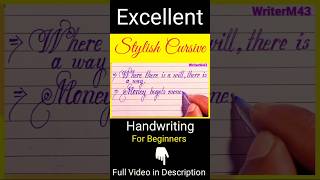 How to Write Beautiful Stylish Handwriting  Handwriting cursive kaise likhen  Stylish cursive [upl. by Creamer994]