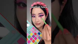 Pastel Goth Makeup Tutorial 🦇💖💜 makeupturorial makeupchallenge goth pastelgoth [upl. by Ahsatan]