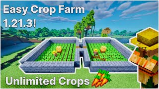 Minecraft Villager AFK Crop Farm 121 Tutorial  Potato Wheat Carrot [upl. by Cruz]