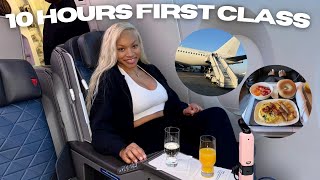 8000 FIRST CLASS FLIGHT to Greece 10 HOURS  MINI TRAVEL VLOG [upl. by Alliuqaj]