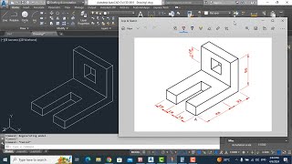 AUTOCAD ISOMETRIC DRAWINGS  AutoCAD tutorials exercise 01 [upl. by Daisy895]