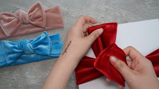 FOR BEGINNERS EASIER WAY to Make Bow Knot Headband 😘 How to Make Tie Knot Headband [upl. by Helga]