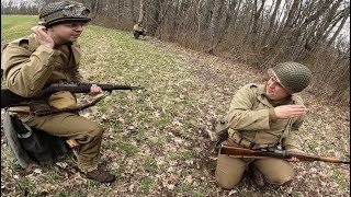 POV WWII Combat Woodland Battle Reenactment [upl. by Nesaj]