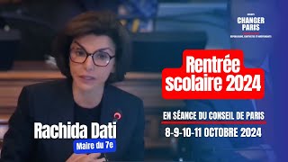 Rachida Dati  Rentrée scolaire 2024 [upl. by Oicaro]