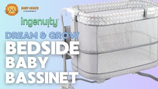 👶Ingenuity Dream amp Grow Bedside Baby Bassinet  Review [upl. by Arras]