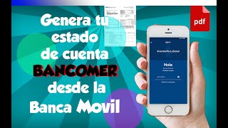 ▌Descarga tu estado de cuenta BANCOMER desde tu celular ▌Explicado PASO a PASO [upl. by Notyap]