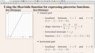 Piecewise functions in terms of Heaviside functions [upl. by Collbaith]