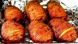 How to make HASSELBACK POTATOES recipe Baked Potato [upl. by Odrarebe]