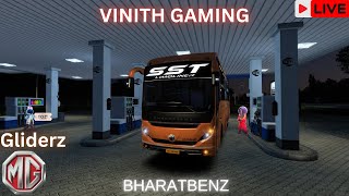 🔴SST TRAVELS 🔥 BRAND NEW ❤️‍🔥MG GLIDERZ BHARAT BENZ SLEEPER BUS✌️openworlddriving livefeed [upl. by Kariv106]