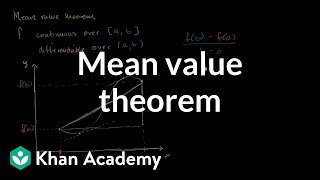 Mean value theorem  Existence theorems  AP Calculus AB  Khan Academy [upl. by Rainah]