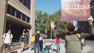 Spokane protesters rally against Killology training [upl. by Wasserman971]