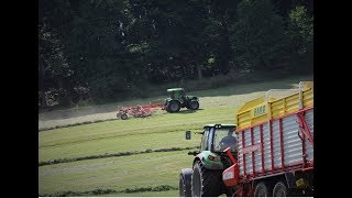 2 Schnitt 2017 Schwaden und Laden DeutzFahr Pöttinger und Kuhn [upl. by Nileek]