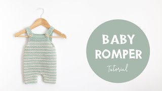 Easy Crochet Baby Romper Step By Step Tutorial Croby Patterns [upl. by Attenat19]