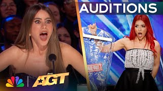 Solange Kardinaly SHOCKS The Judges With Magical Quick Change  Auditions  AGT 2024 [upl. by Eimor]