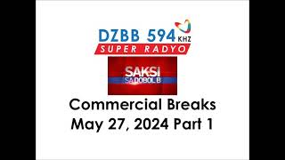 Saksi Sa Dobol B Commercial Breaks May 27 2024 Part 1 [upl. by Lil]