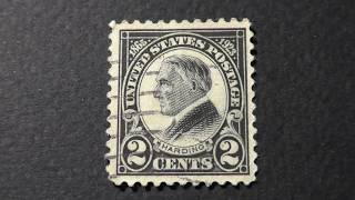 US postage stamps Harding 18651923 Postage stamp price 2 cents [upl. by Riegel642]