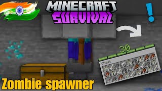 I made a zombie spawner XP farm 🤯 How to make zombie spawner 😱XP farm Easy [upl. by Faina497]