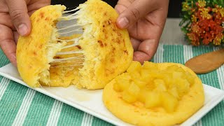 Cómo Hacer Arepas con Queso Colombianas Receta Casera de Arepas de Maíz Trillado con Queso [upl. by Ellata]