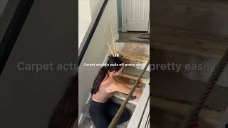 DIY 101 How To Remove Carpet From The Stairs diy howto diyprojects carpet stairs [upl. by Annaig]