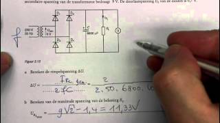 Sommetje over afvlakking en rimpelspanning bij een elektronische voeding [upl. by Kit]