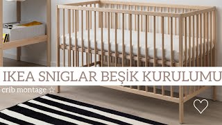 IKEA SNIGLAR BEŞİK KURULUMU  CRIB MONTAGE ikea montage [upl. by Notyrb]