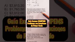 Guía Examen COMIPEMS  Matemáticas Problema con Ecuación de Primer Grado [upl. by Eatnom]