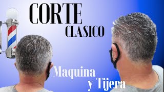 ✂️corte clasico masculino con maquina corte tradicional de hombre con maquina ✂️ [upl. by Tabib]