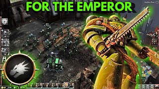 Warhammer 40K Battle Salamanders VS Mighty Eldar Army  Huge 3v3 Warhammer 40k Dawn of War 3 [upl. by Aiuqat]