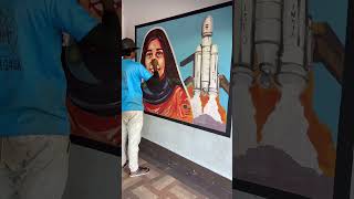 Kalpana Chawla mural painting ☺️shorts trending ytshorts [upl. by Ireland]