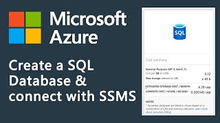 Set Up Microsoft Azure SQL Server and SQL Database StepByStep Tutorial [upl. by Cates]