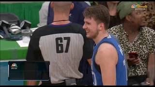 Luka Doncic buzzer beater three point shot off the backboard glass 1419 [upl. by Hertberg]