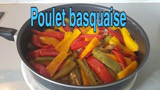 الدجاج بالفلفلة ألوان POULET BASQUAISE adapté à la MAROCAINE [upl. by Anirbak261]