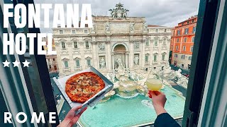 Hotel Fontana BEST Trevi Fountain View ROME 4k Full Tour [upl. by Halueb]