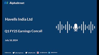 Havells India Ltd Q1 FY202425 Earnings Conference Call [upl. by Olly]