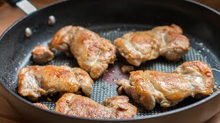 Pan Fried Boneless Skinless Chicken Thighs  EASY  EatSimpleFoodcom [upl. by Adamsun]