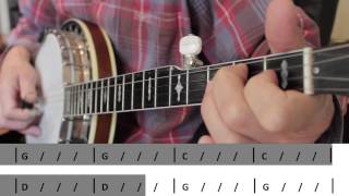 Beginning Bluegrass Banjo  Lesson 10  Rolls over chords [upl. by Nilerual]