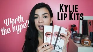 KYLIE LIP KIT REVIEW  SWATCHES  CANDY K DOLCE K TRUE BROWN K [upl. by Dloraj]