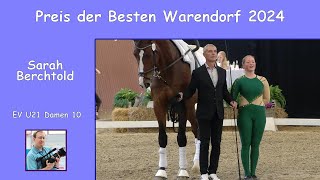 Sarah Berchtold  EV U21 Damen 10  Preis der Besten Warendorf 2024 [upl. by Aivitnahs444]