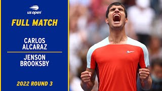 Carlos Alcaraz vs Jenson Brooksby Full Match  2022 US Open Round 3 [upl. by Hunger]