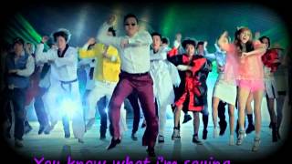 OPPA GANGNAM STYLE  LYRICS [upl. by Inavoy]