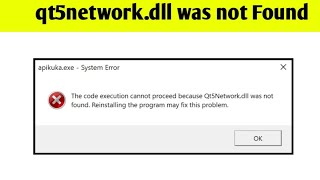 qt5networkdll was not found fix [upl. by Hermine]