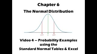 Chapter 6 Normal distribution probability examples Video 4 of 5 [upl. by Olram]