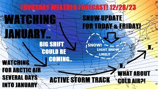 Watching January for significant changes snow update for today amp Friday Active storm track [upl. by Debi]