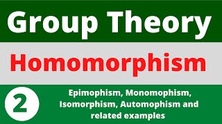 Homomorphism  Isomorphism  Automorphism  Related Examples  Prof Khalid [upl. by Sheets]