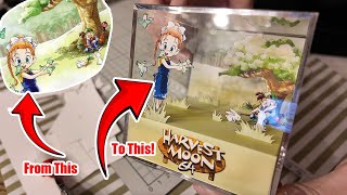 Handmade Harvest Moon 64 Diorama Paper Craft [upl. by Robinson50]