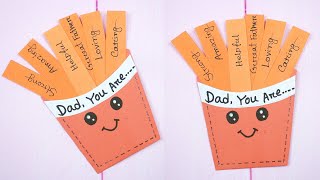 Fathers Day Crafts Idea  DIY Cute Fathers Day Gift Card Making  Easy Paper Crafts [upl. by Sadinoel]