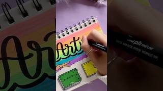 Colorful Front Page Design Art 🌈 shorts nhuandaocalligraphy frontpage [upl. by Feer]